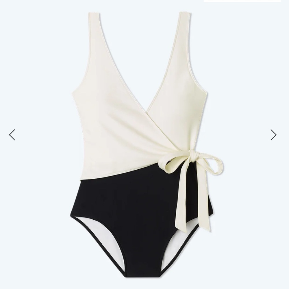 Summersalt Perfect Wrap One Piece Swimsuit Sea Urchin White Sand Size 8